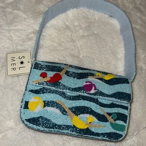 Swimmer Summer Beach Beaded Bag